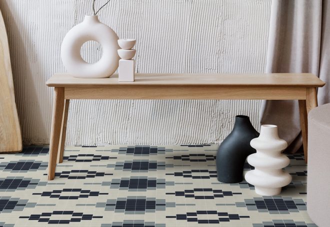 Cropped,View,Of,Ceramic,Vases,With,Branches,And,Wooden,Board
