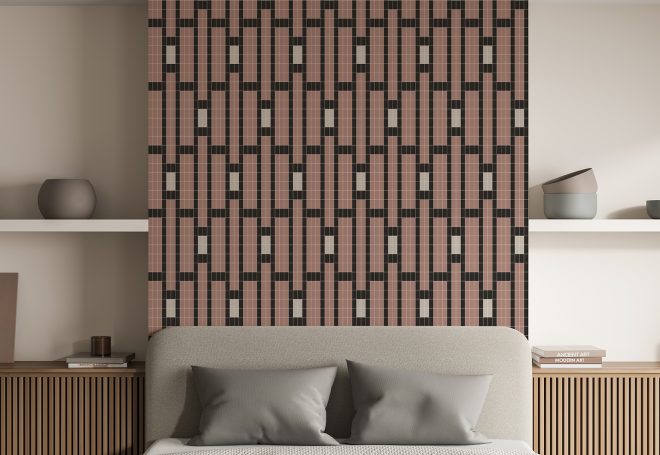 Bed,Headboard,,An,Empty,Wall,Detail,,Two,Niches,With,Symmetric